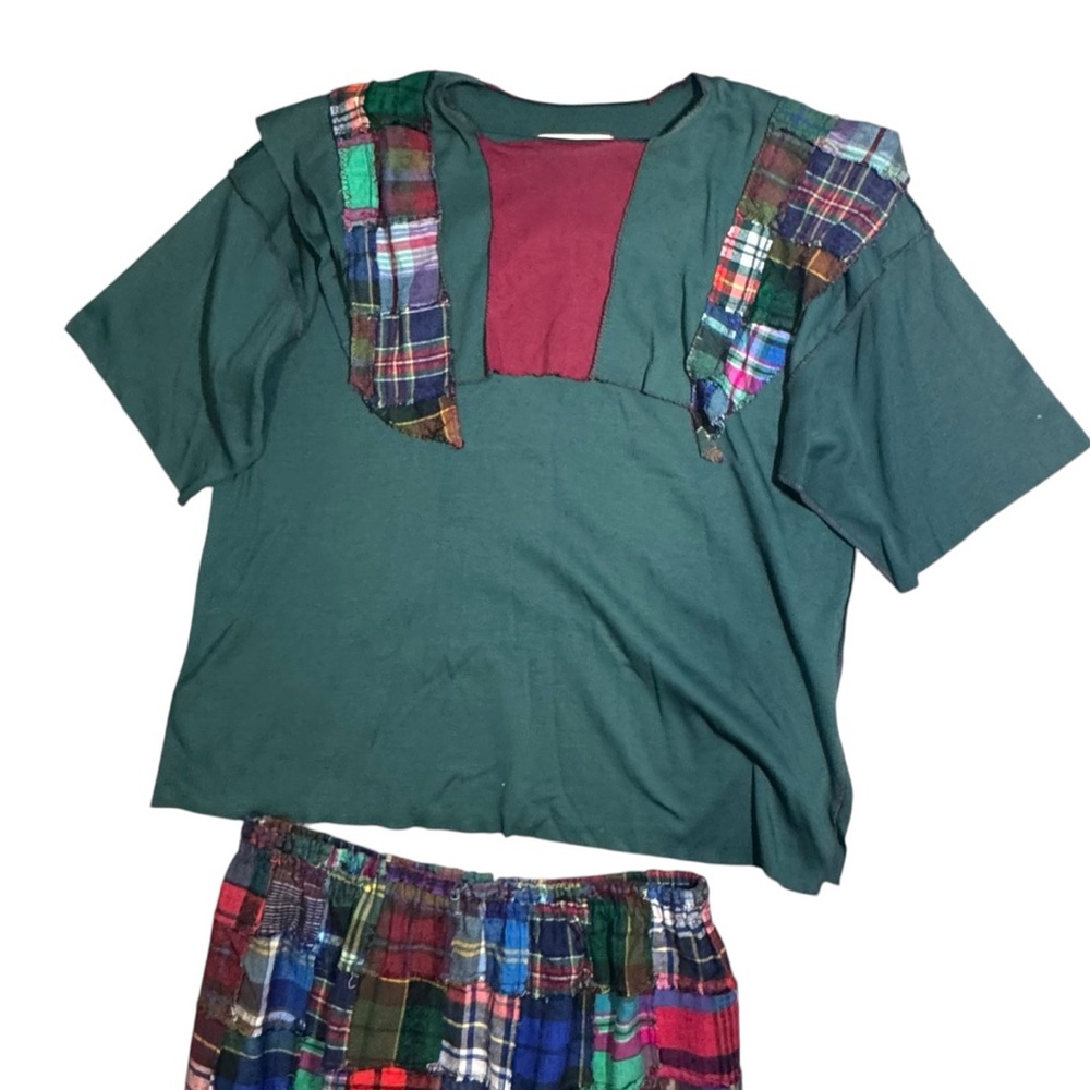 Jaybird Plaid Patchwork 2 piece skirt set preppy grunge cottagecore sz M/L VTG - Picture 5 of 16